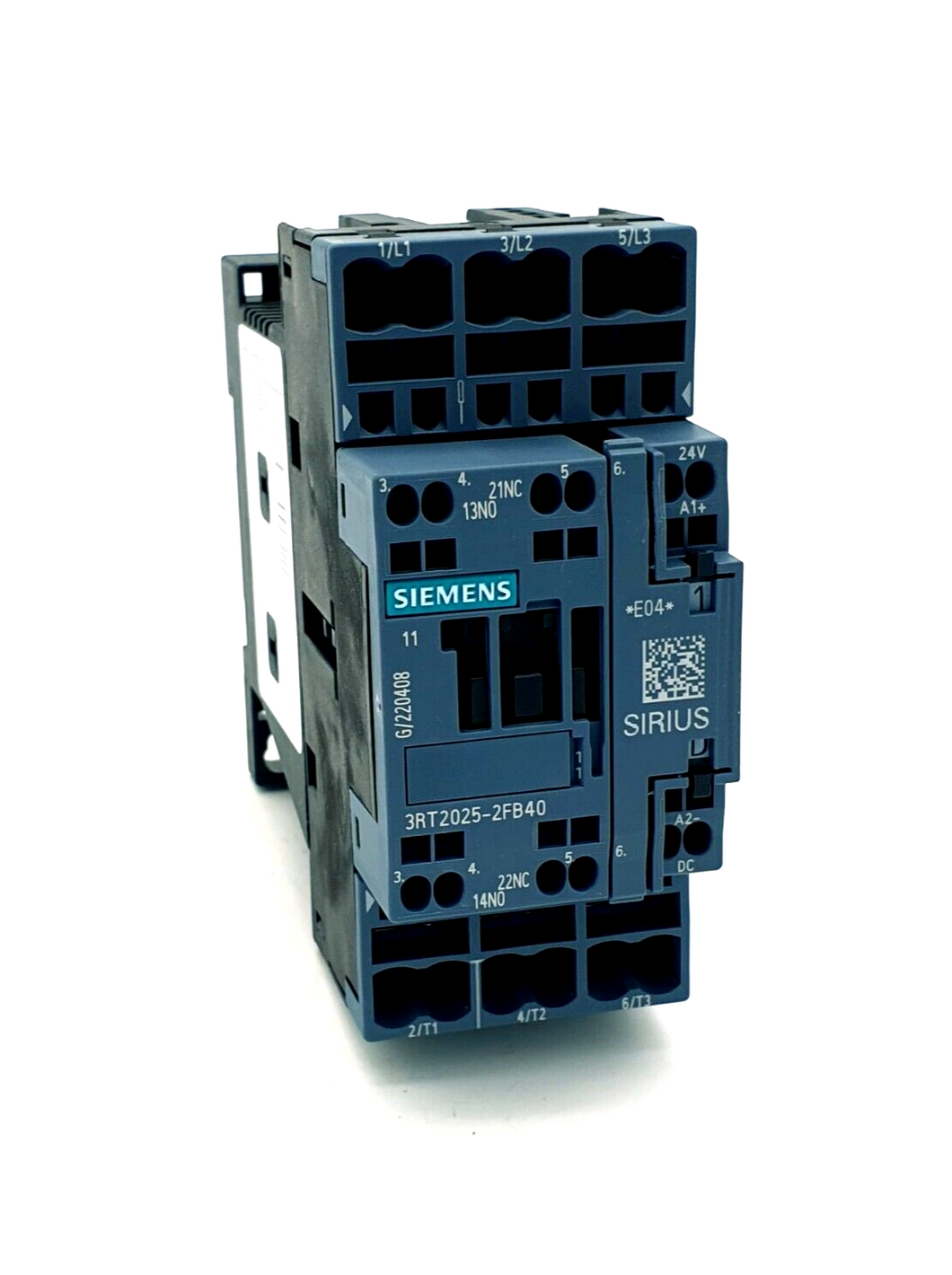 Siemens 3RT2025-2FB40, Leistungsschütz, AC-3 17A, 7,5 kW/400V, 1S+1Ö, DC