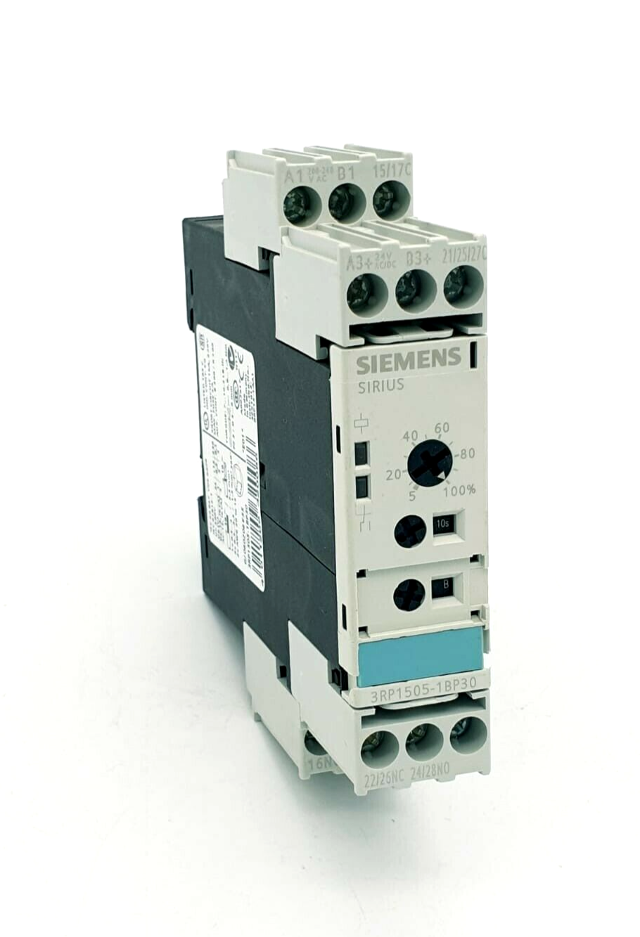 Siemens 3RP1505-1BP30, Zeitrelais, 15 Zeitbereiche (0,05 s-100 h) AC 24 V