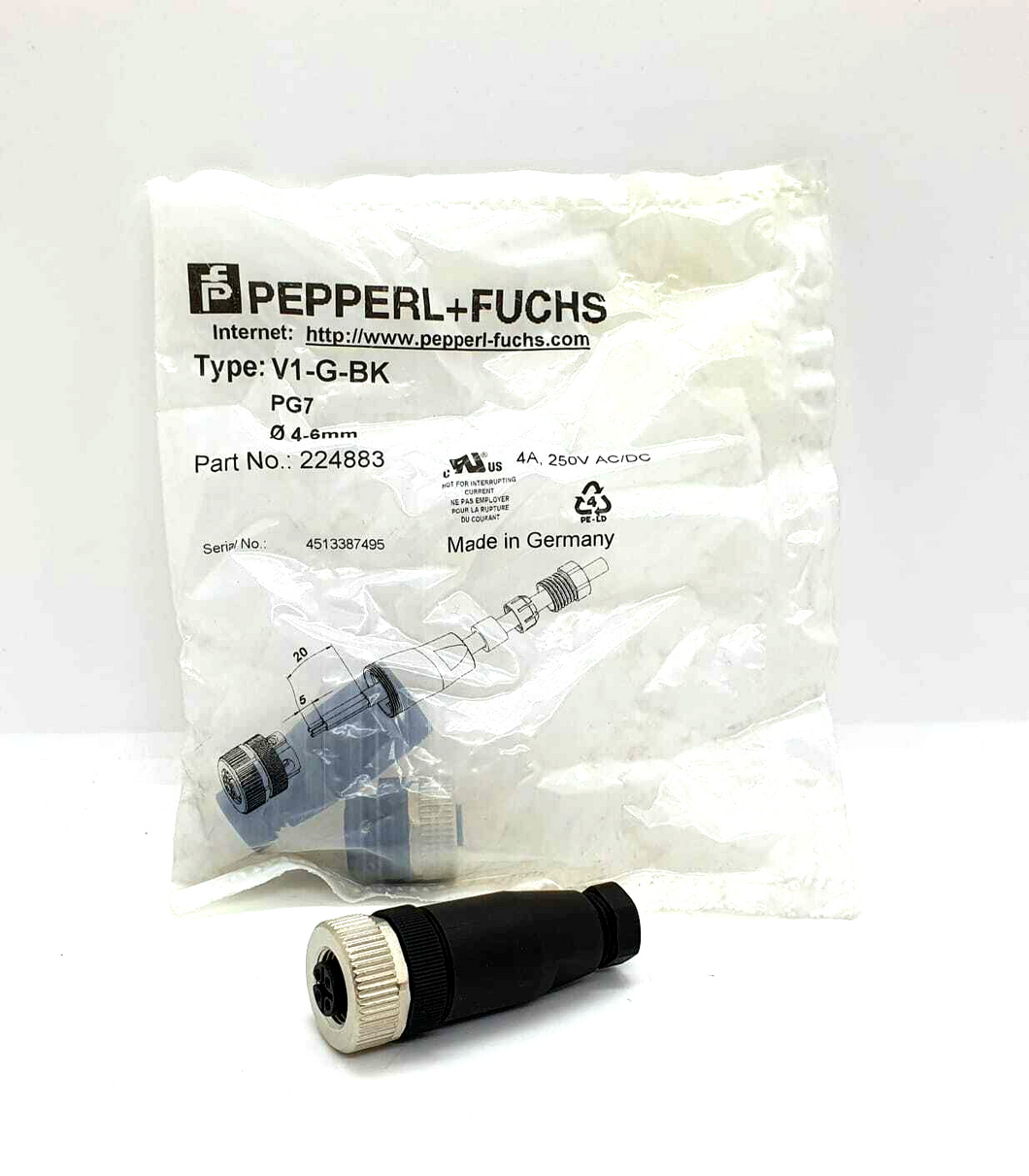 PEPPERL+FUCHS V1-G-BK PG7 Ø4-6mm Part No.: 224883